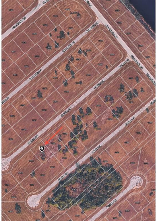 This is a satellite map view showing residential land plots and streets in a neighborhood — 12394 CORBINA COURT, PLACIDA, FL