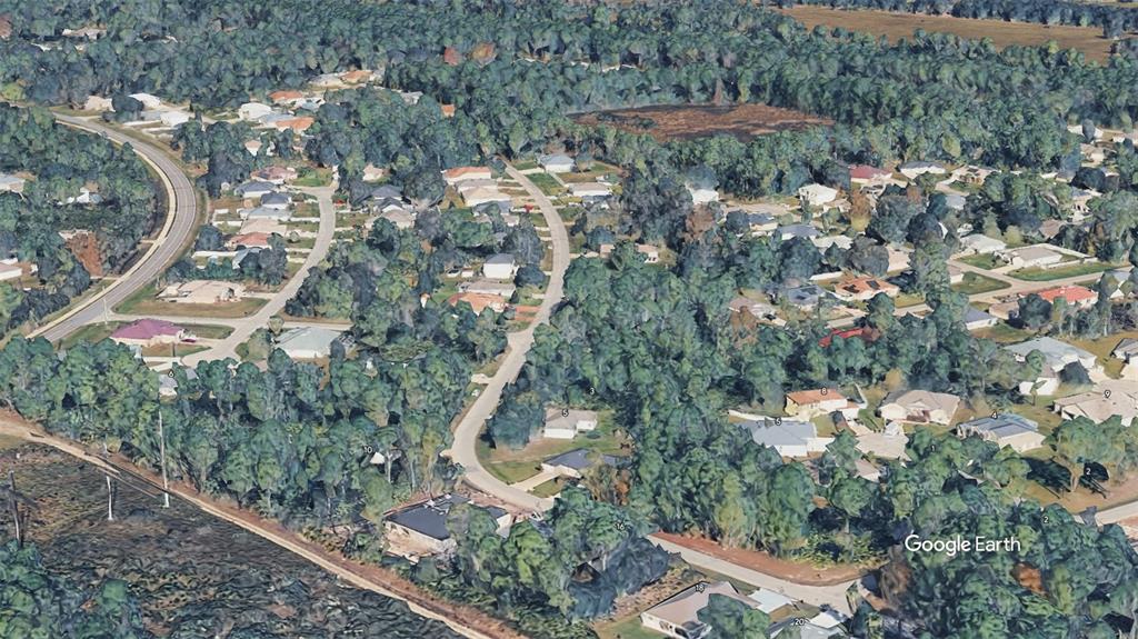 An aerial view of a suburban neighborhood with houses nestled among dense green trees — 3 SECRETARY TRAIL, PALM COAST, FL