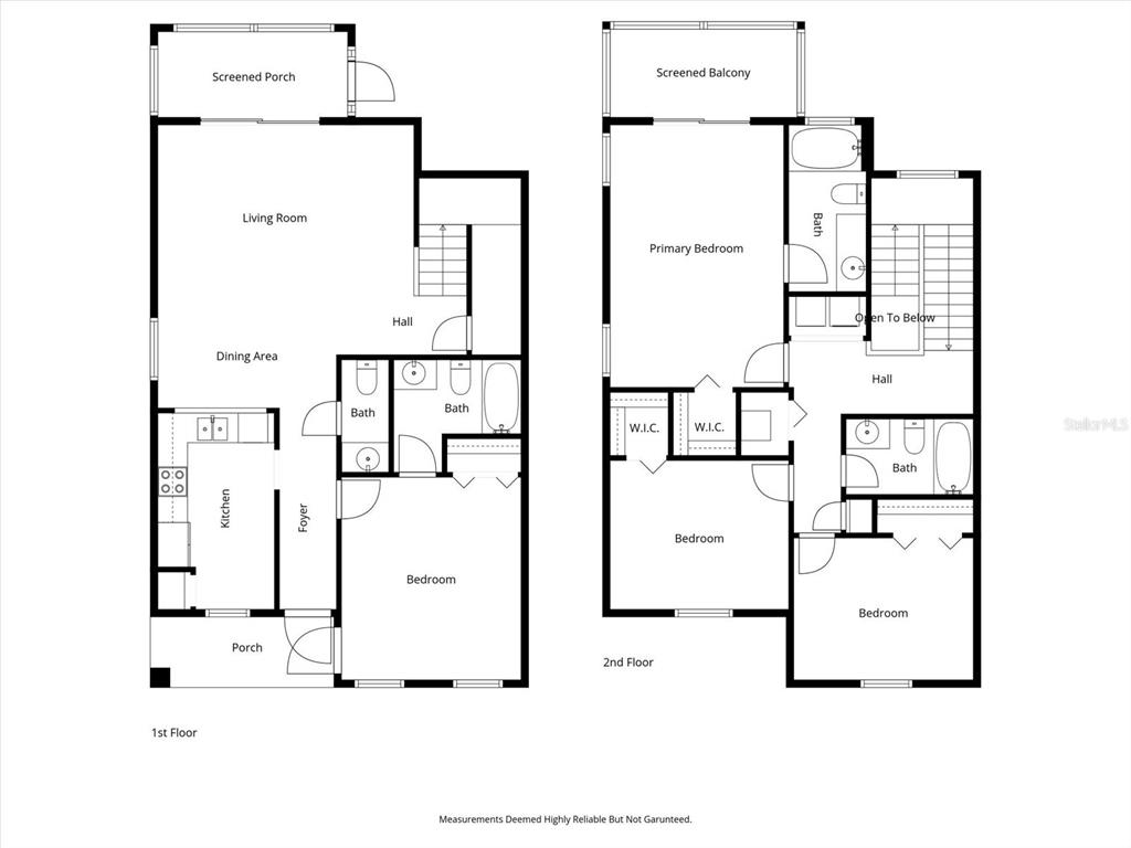 This is a floor plan showing the layout of a two-story residential property — 3948 CALABRIA AVENUE, DAVENPORT, FL