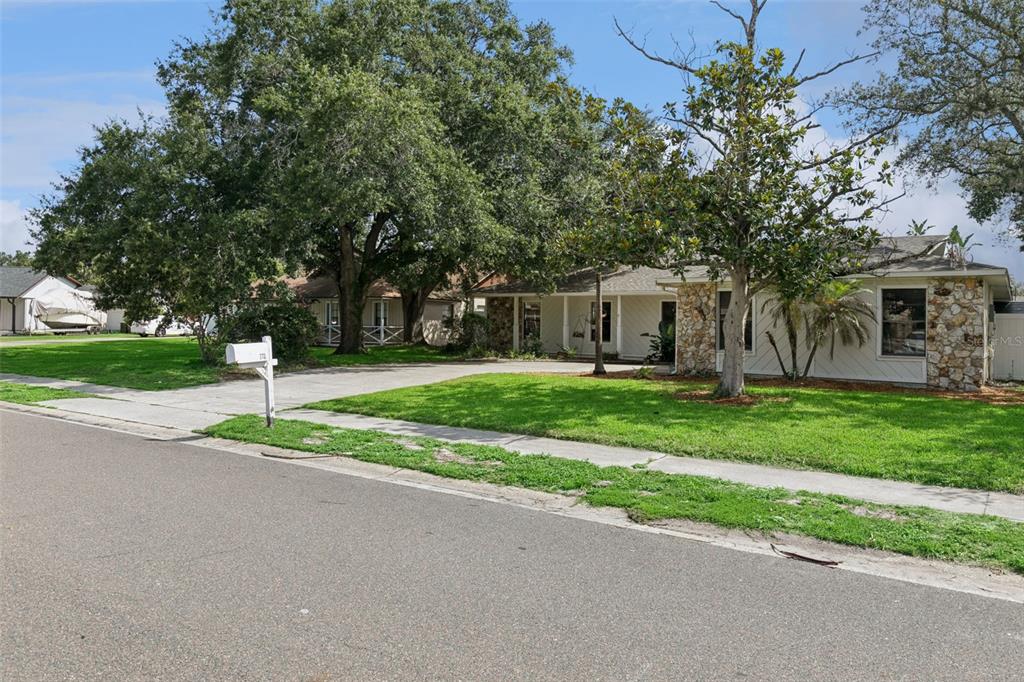 A single-story house with stone accents and a large tree in the front yard — 773 COACH LIGHT DRIVE, CASSELBERRY, FL