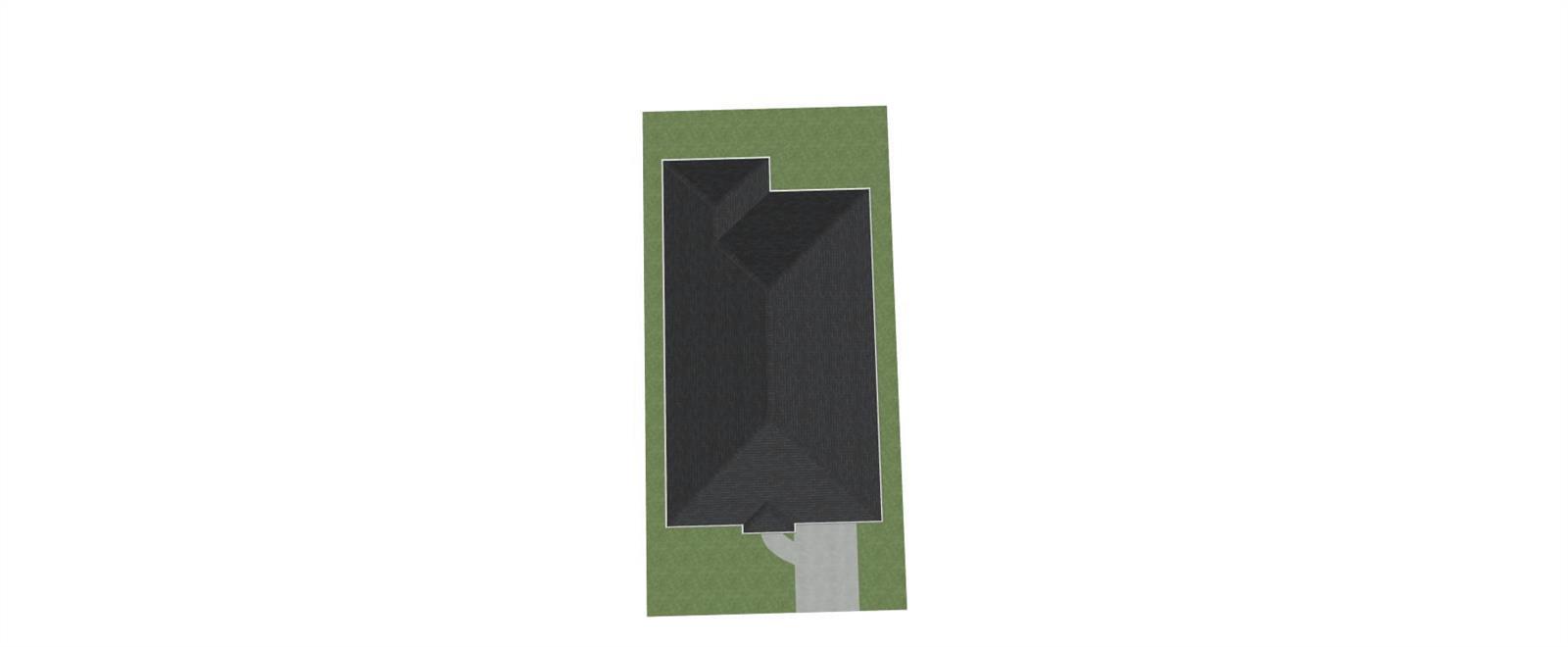 This is a 3D rendering of a house roof viewed from directly above — 849 W 4th Street, Riviera Beach FL 33404, RIVIERA BEACH, FL