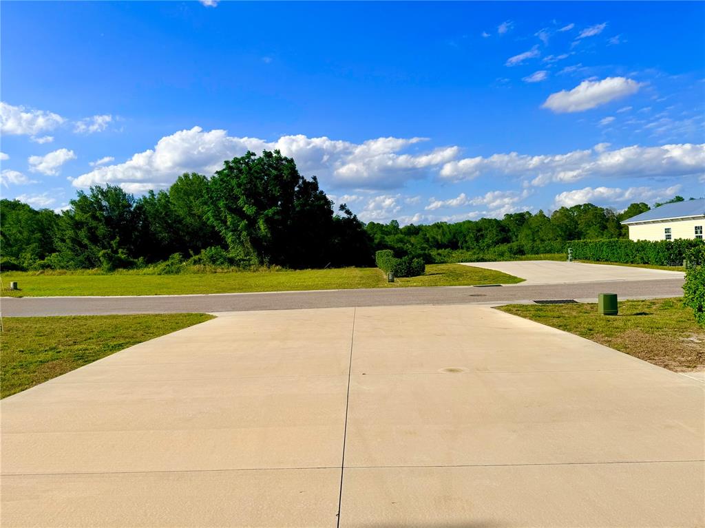 A concrete driveway leads to a paved road with a grassy lot and trees beyond — 4982 SE 92ND BOULEVARD, WEBSTER, FL