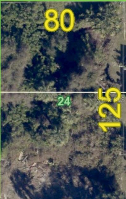 An aerial map view shows a rectangular plot of land with dimensions labeled — 19077 COCHRAN BOULEVARD, PORT CHARLOTTE, FL