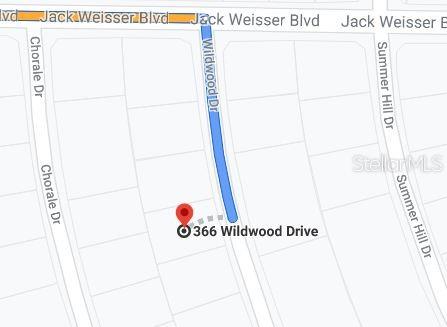This is a map showing the location of a property on Wildwood Drive — 366 WILDWOOD DRIVE, LAKE PLACID, FL