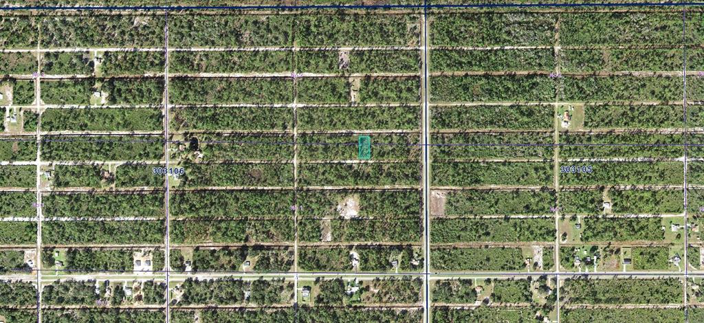 An aerial map view shows a rectangular plot of land highlighted in a wooded area — 412 CAMELLIA DRIVE, INDIAN LAKE ESTATES, FL