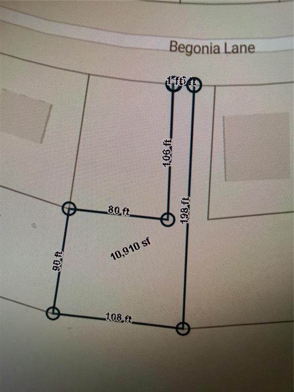 This is a property survey map showing the dimensions and square footage of a lot — 244 BEGONIA LANE, KISSIMMEE, FL