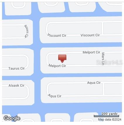 This is a map showing the location of a property on Melport Circle — 15745 MELPORT CIRCLE, PORT CHARLOTTE, FL