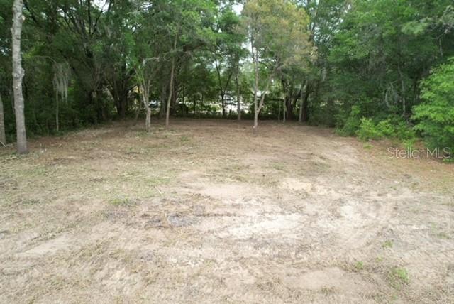 A cleared, sandy lot is surrounded by mature trees and dense vegetation — TBD SW BEACH BOULEVARD, DUNNELLON, FL