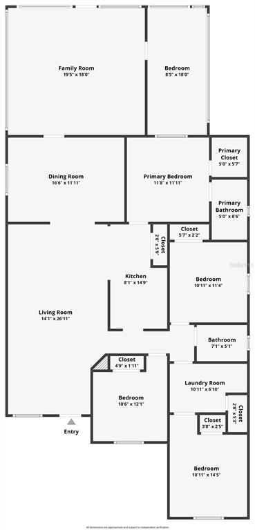 The exterior of a house features a front door, two arched windows, and a porch — 1926 29TH AVENUE N, ST PETERSBURG, FL