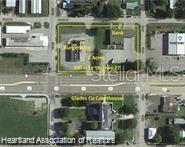 This aerial map shows a commercial property with a Burger King and a bank — 599 US HIGHWAY 27, MOORE HAVEN, FL