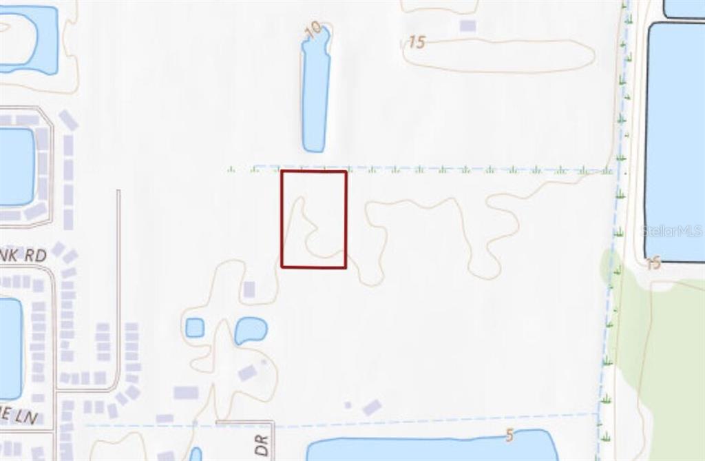 This is a map showing a rectangular plot of land highlighted in red — 3000 ROWLAND DRIVE UNIT Tract C, PUNTA GORDA, FL