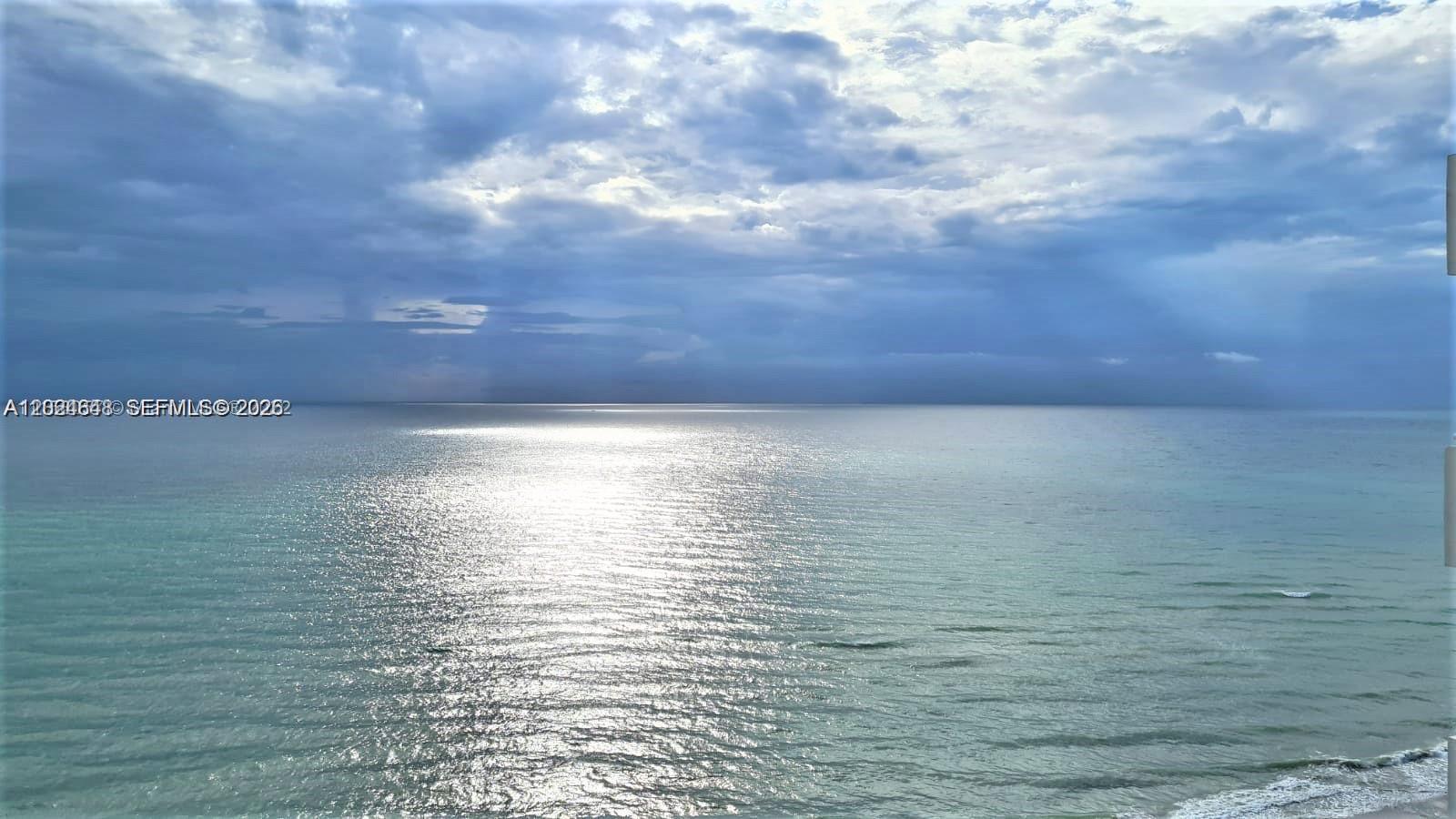 A high-angle view of the ocean under a cloudy sky — 3140 S Ocean Dr # 1705, Hallandale Beach FL 33009, HALLANDALE BEACH, FL