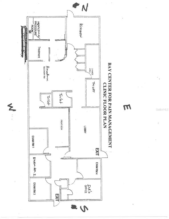 This is a floor plan for the Bay Center for Pain Management clinic — 101 CLEARWATER LARGO ROAD N, LARGO, FL