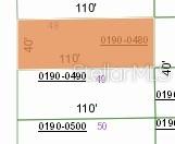 This is a map showing property parcel boundaries with dimensions and identification numbers — TBD SW 57TH AVENUE UNIT 48 & 49, INTERLACHEN, FL