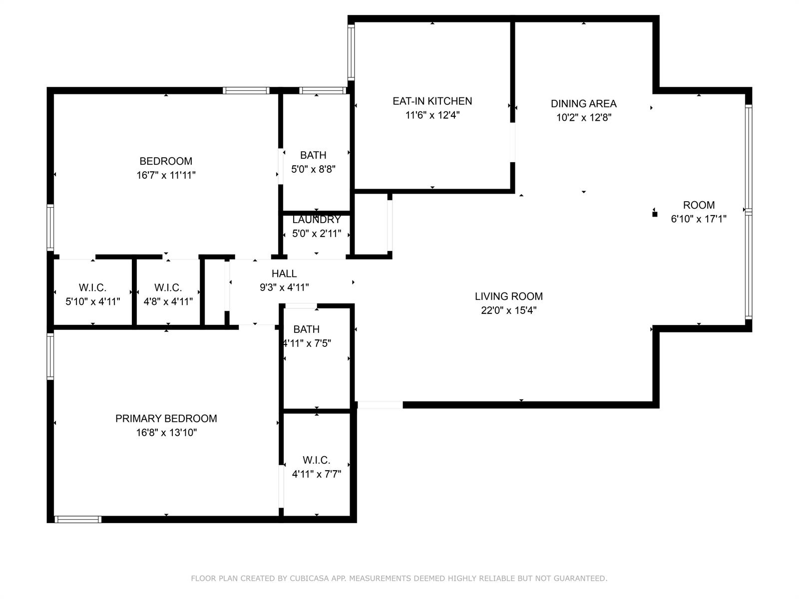 This is a floor plan showing a two-bedroom apartment with a living room and kitchen — 6548 Spring Bottom Way # 221, Boca Raton FL 33433, BOCA RATON, FL