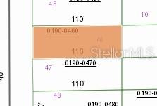 This image is a plat map showing property lot lines and dimensions — TBD SW 57TH AVENUE UNIT 46 & 47, INTERLACHEN, FL