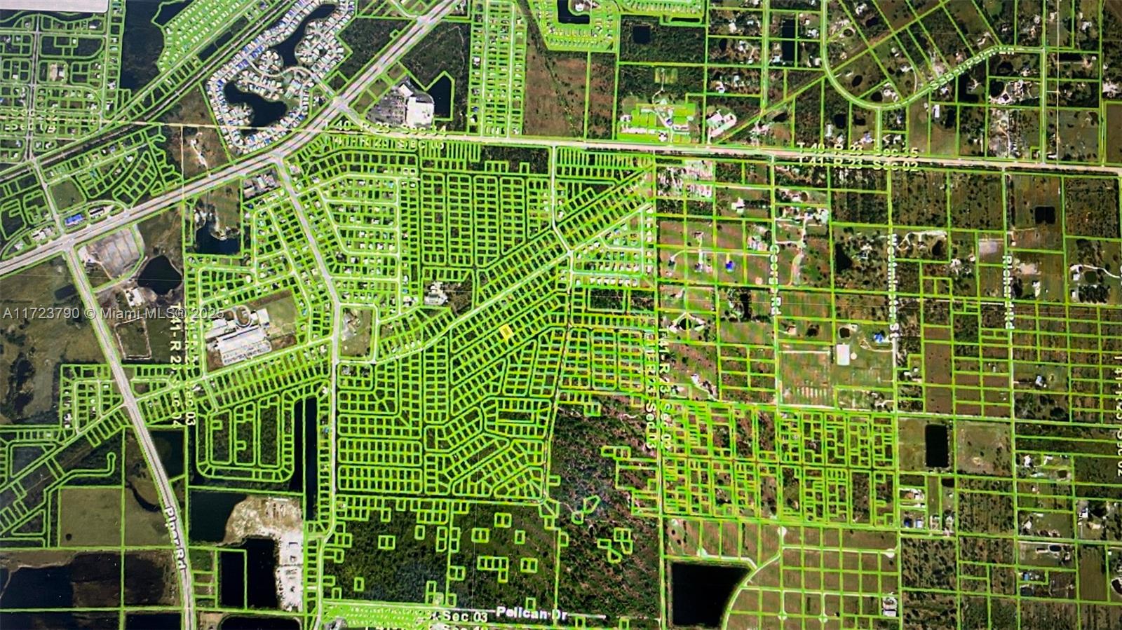 This is an aerial map showing a grid of residential lots and streets — OTHER CITY - IN THE STATE OF FLORIDA, FL