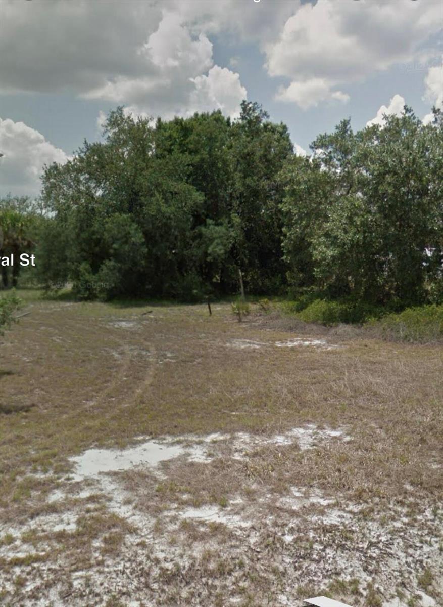 A vacant, grassy lot with patches of sand and dense trees in the background — 160 N Coral Street, Clewiston FL 33440, CLEWISTON, FL