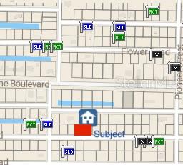 This is a map showing the subject property location and nearby real estate listings — 26180 HAPSBURG ROAD, PUNTA GORDA, FL
