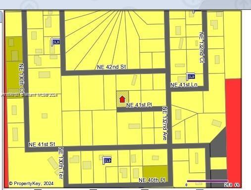 This is a map showing property lot lines and street names in a residential neighborhood — UNDETERMINED NE 42nd ST, Ocala FL 34488, OCALA, FL