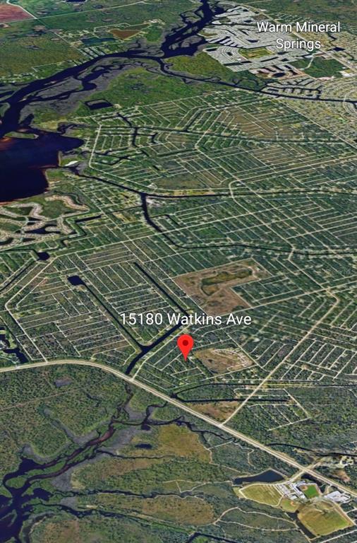 This is a map showing the location of a property near several local streets — 15180 WATKINS AVENUE, PORT CHARLOTTE, FL