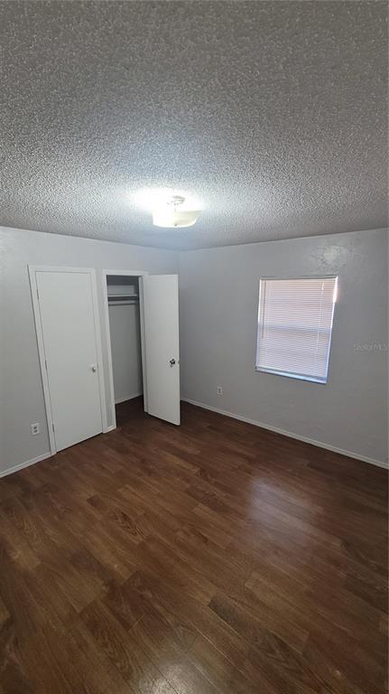 A bedroom with gray walls, wood-look flooring, a ceiling light, and a closet with doors — 883 W OHIO AVENUE, LAKE HELEN, FL