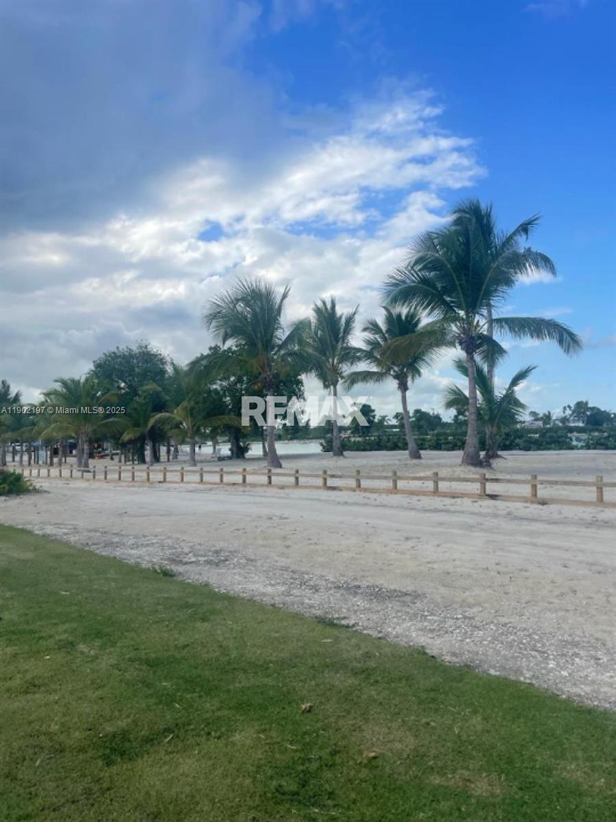 A sandy beach area features palm trees and a wooden fence under a blue sky — Vista cana punta cana, PU 2300, PU