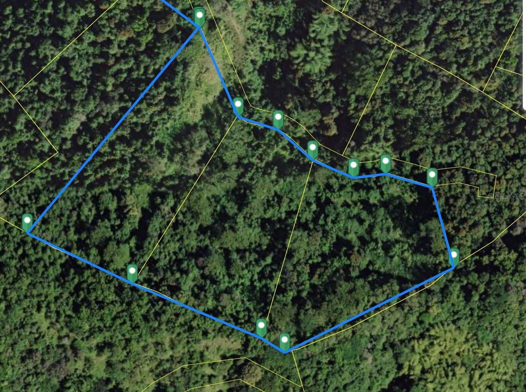 An aerial map shows a plot of land outlined in blue with white boundary markers — CARR 181 BO MASAS KM 13 HM2 LOTE 4, GURABO, PR