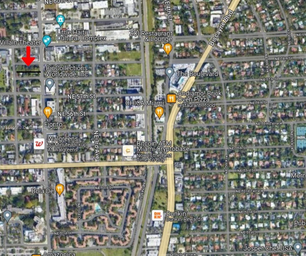 This is a map showing the location of a property in a Miami neighborhood — 5830 NE 2nd Ave, Miami FL 33137, MIAMI, FL