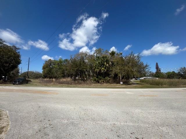 A vacant, grassy lot with trees and shrubs sits at a road intersection — WALLACE ROAD, NEW SMYRNA BEACH, FL