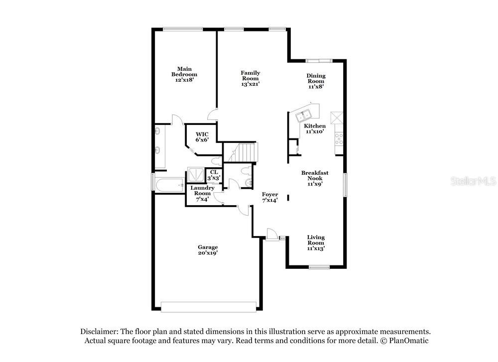 This is a floor plan showing the layout of a single-story residential home — 8344 LAKE AMHURST TRAIL, ORLANDO, FL