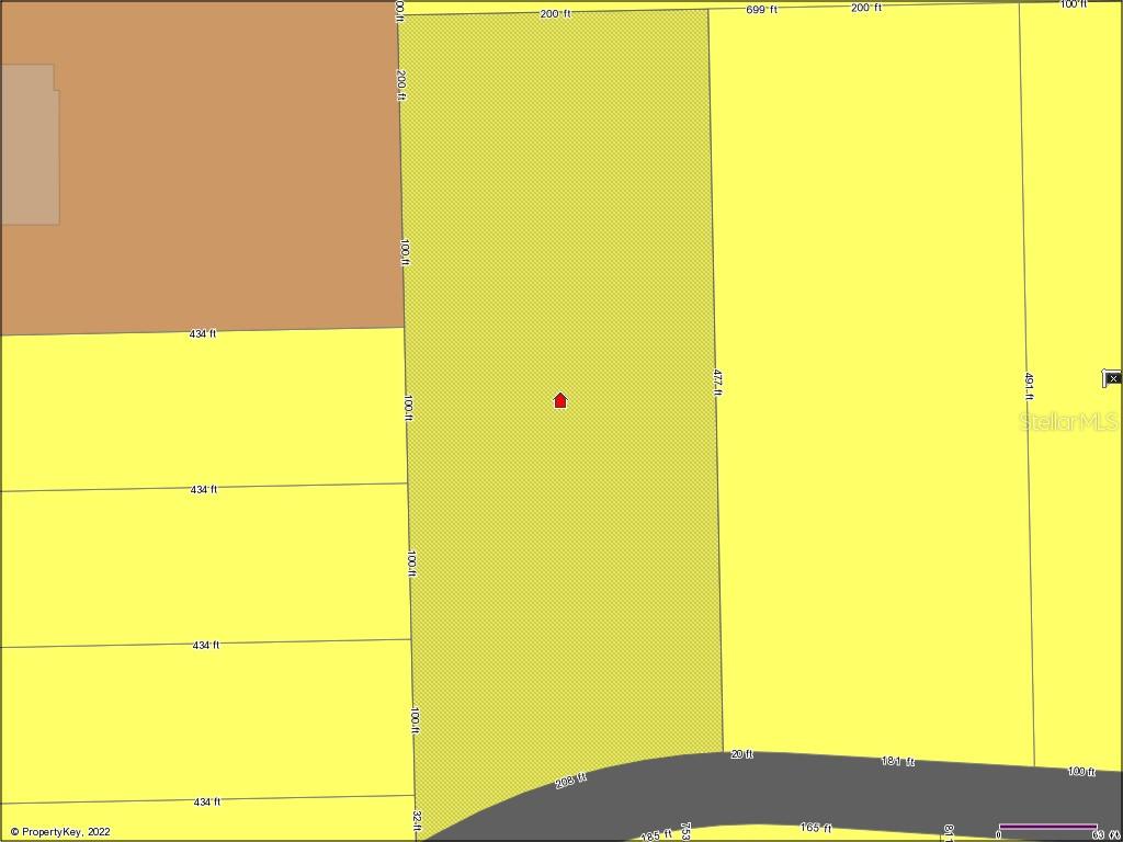 This is a property map showing parcel boundaries and dimensions — FOREHAND ROAD, DAVENPORT, FL