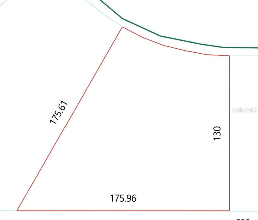 This is a survey map showing the property lines and dimensions of a residential lot — MAPLE LANE UNIT 14, OCKLAWAHA, FL