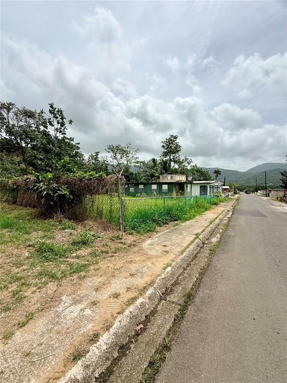 A view of a grassy lot with a chain-link fence and a small house — Km 0.9 ROUTE 759, MAUNABO, PR