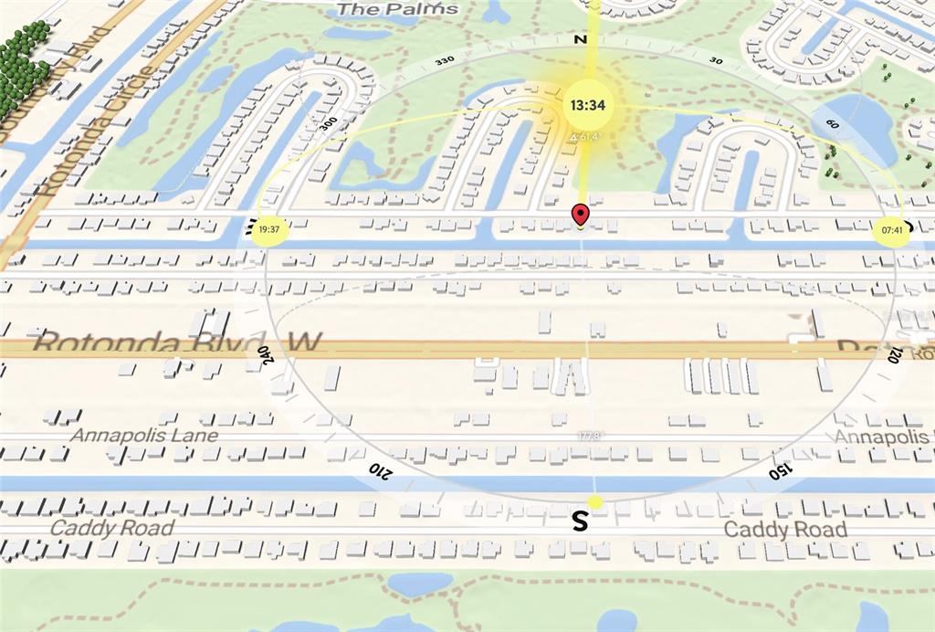 This is a map showing residential streets and lots in a neighborhood — 67 BUNKER ROAD, ROTONDA WEST, FL
