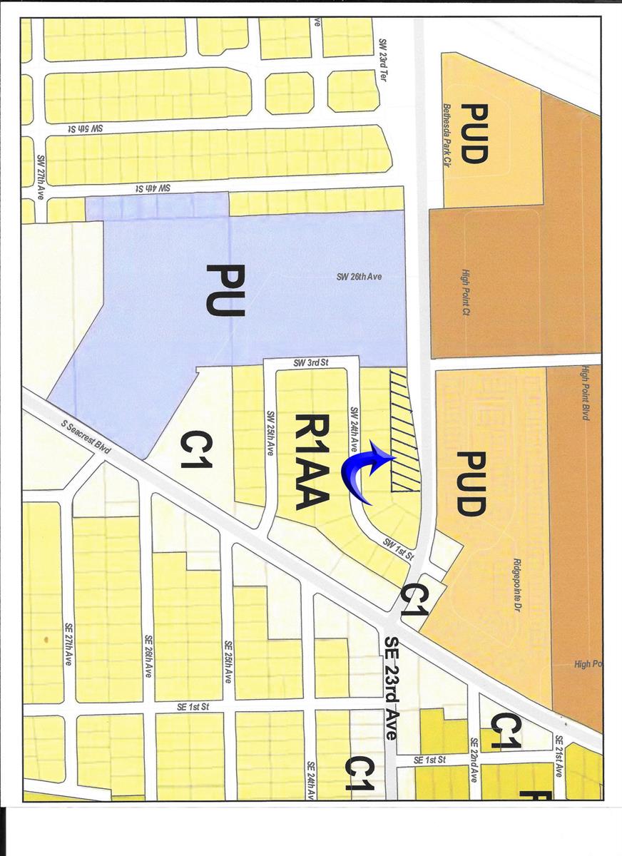 This is a zoning map showing various land use designations and street layouts — 220 SW 23rd Avenue, Boynton Beach FL 33435, BOYNTON BEACH, FL