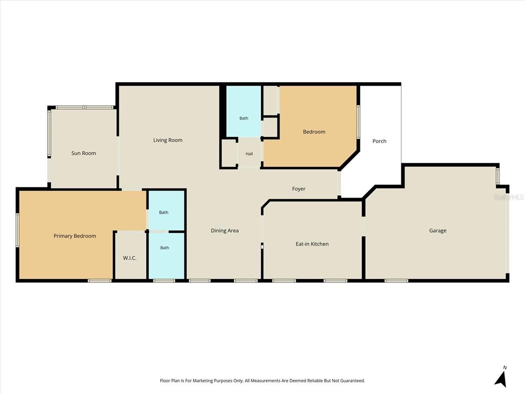 This is a floor plan of a house showing the layout of rooms and spaces — 6716 E WAYBRIDGE COURT, INVERNESS, FL