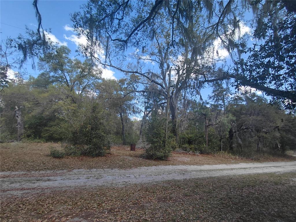 An aerial view shows a wooded residential area with scattered houses and a small pond — 12139 RUTHERFORD LANE, HUDSON, FL