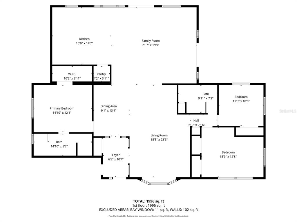 This is a floor plan showing the layout of a single-story residential home — 710 116TH AVENUE, TREASURE ISLAND, FL