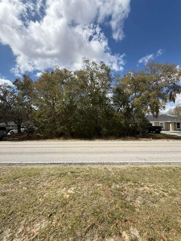 A vacant, tree-covered lot sits adjacent to a paved road and a residential house — 0000 SW 140TH AVE, OCALA, FL