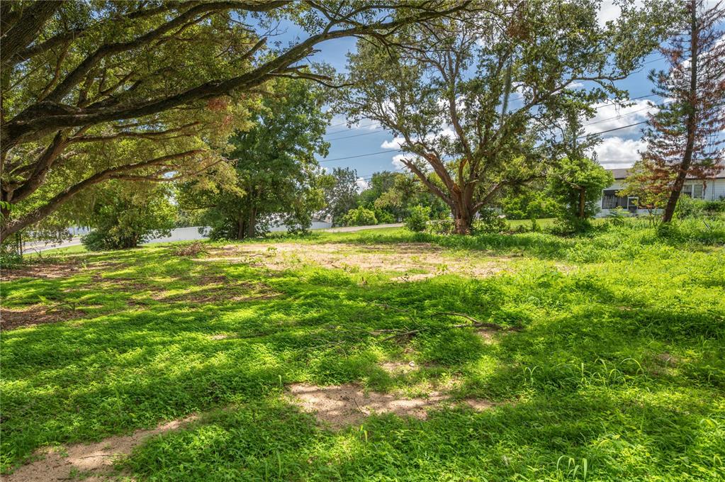 A grassy, partially shaded vacant lot with several large trees under a blue sky — 504 E MAIN STREET, DUNDEE, FL