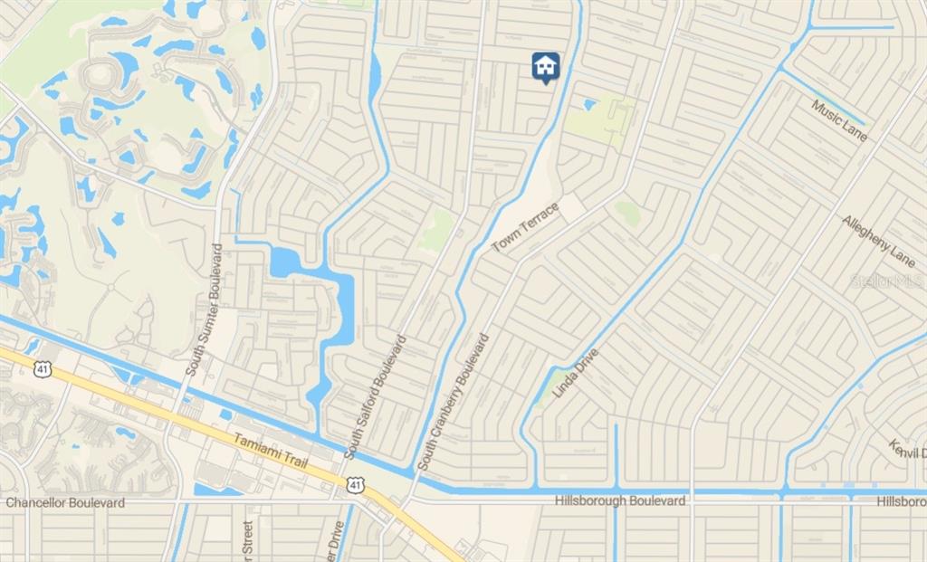 This is a map showing the location of a property in a residential neighborhood — Lot#13 SAMOA AVENUE, NORTH PORT, FL