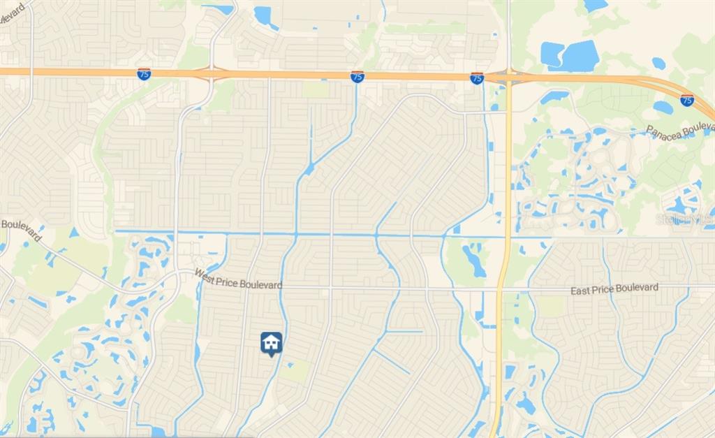 This is a map showing the location of a property in a residential neighborhood — Lot#13 SAMOA AVENUE, NORTH PORT, FL