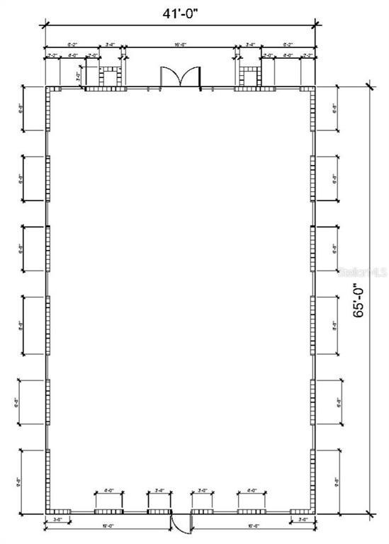 This is a floor plan for a rectangular building measuring 41 feet by 65 feet — 2775 OCOEE APOPKA ROAD UNIT 11, APOPKA, FL