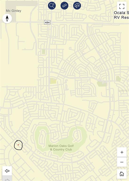 This is a map showing the location of a property near Marion Oaks Golf Course — SW 54TH COURT ROAD, OCALA, FL