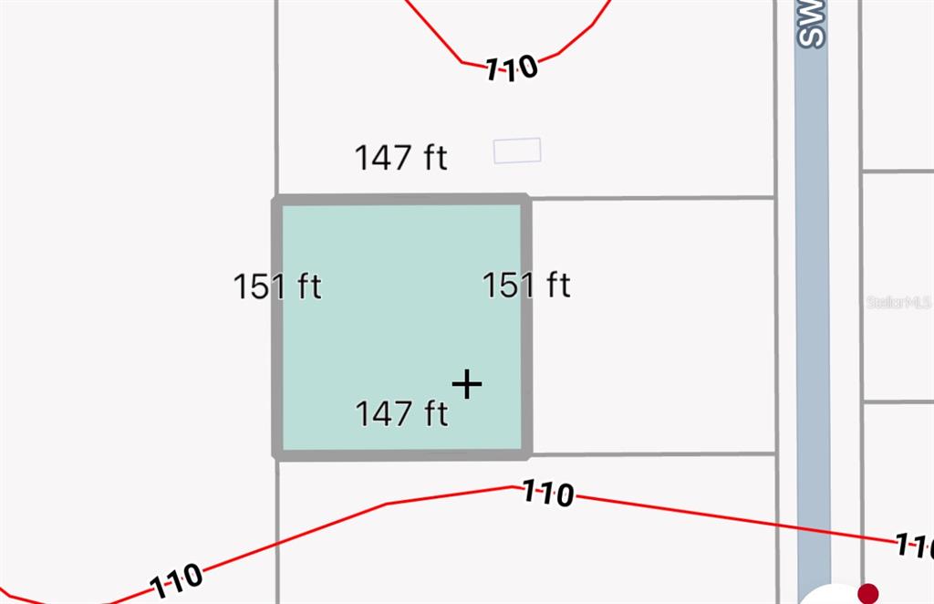 This is a map showing the dimensions of a rectangular plot of land — 0000 SW VALENCIA HEIGHTS AVENUE UNIT 022, DUNNELLON, FL