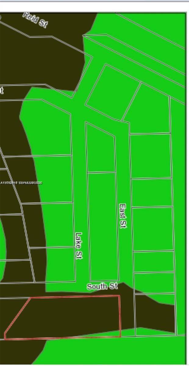 This is a map showing a rectangular property parcel outlined in red near street intersections — . Palatka, Palatka FL 32177, PALATKA, FL