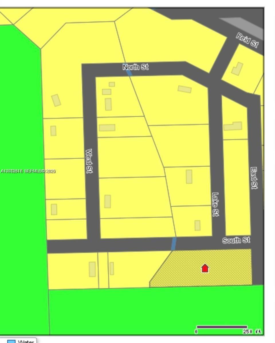 This is a map showing a residential property lot highlighted with a red house icon — . Palatka, Palatka FL 32177, PALATKA, FL