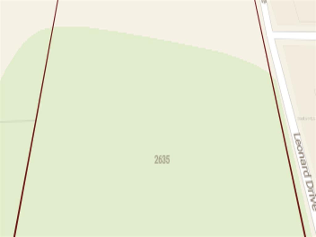 This is a map showing a plot of land located along Leonard Drive — 2635 LEONARD DRIVE, DELTONA, FL