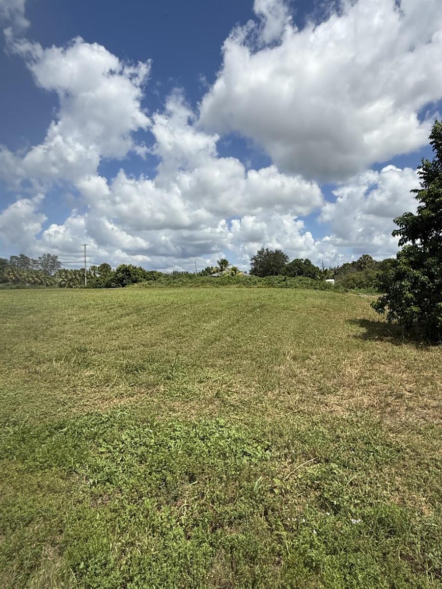 A large, flat, grassy field under a bright blue sky with scattered white clouds — 0 0 Mandarin Boulevard, FL 33470, FL